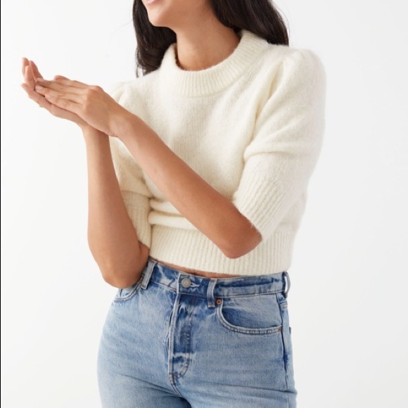 Alpaca Wool Puff Sleeve Jumper 